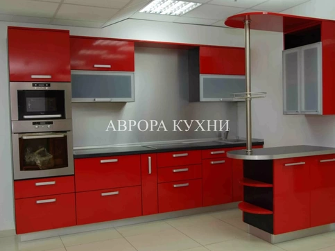 Красная кухня "Инга арт.11" пластик