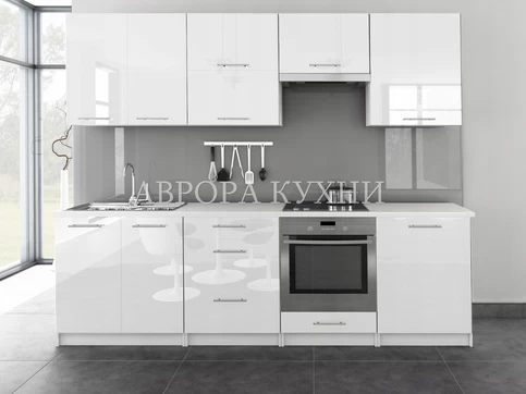 Белая кухня из пластика "arpa арт.3"