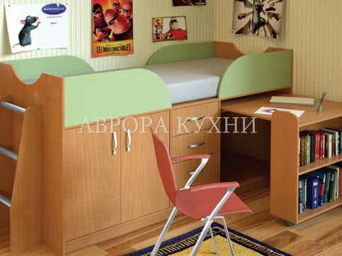 Детская кровать "Ника арт.31" с выдвижным столом