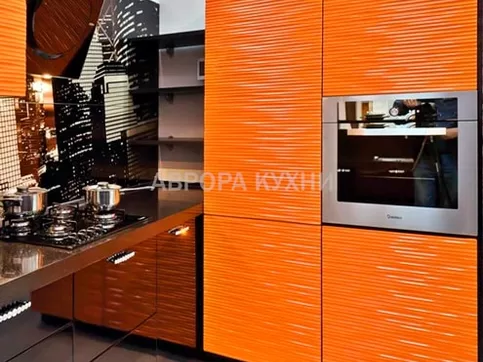 Кухня с 3D фасадами "Волна арт.13" мдф