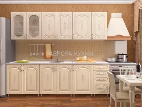 Белая кухня "Боско арт.22" мдф с фрезеровкой