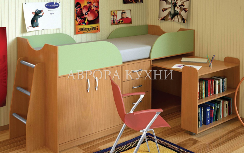 Детская кровать "Ника арт.31" с выдвижным столом