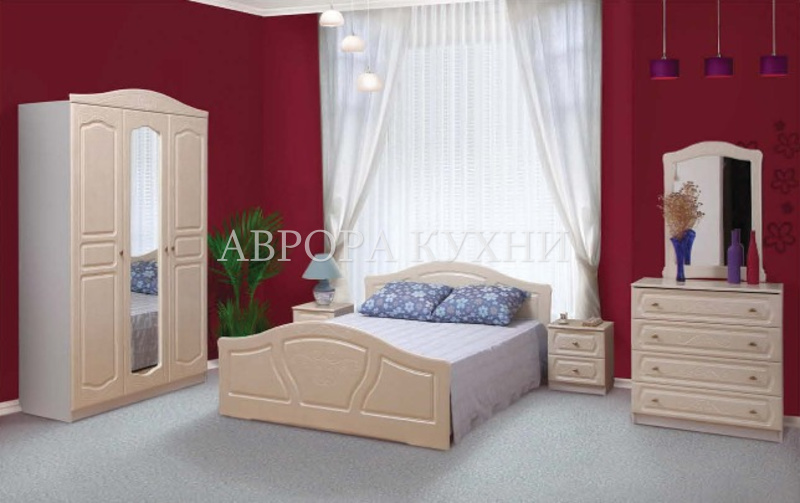 Спальня бежевого цвета "Аурелия-5 арт.29" из мдф