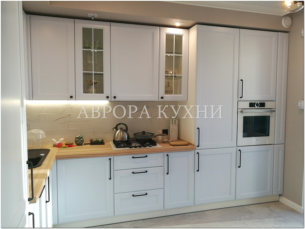 Угловая кухня "Лера-1 арт.32" с пеналом мдф