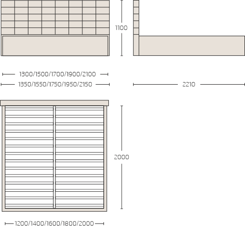 Габариты кровати