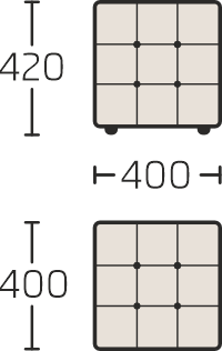 Габариты пуфа