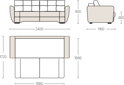 Габариты дивана