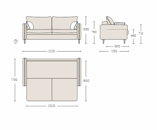 Габариты дивана