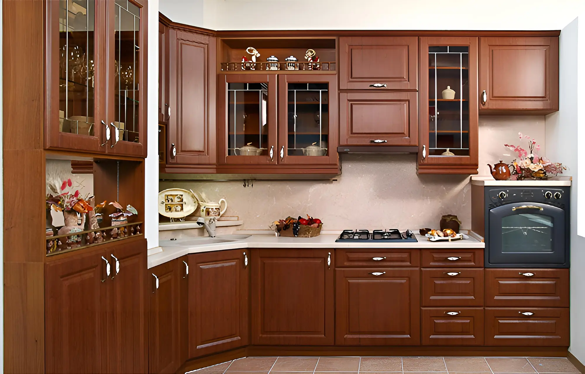 Классическая угловая кухня "Изабелла арт.5" мдф