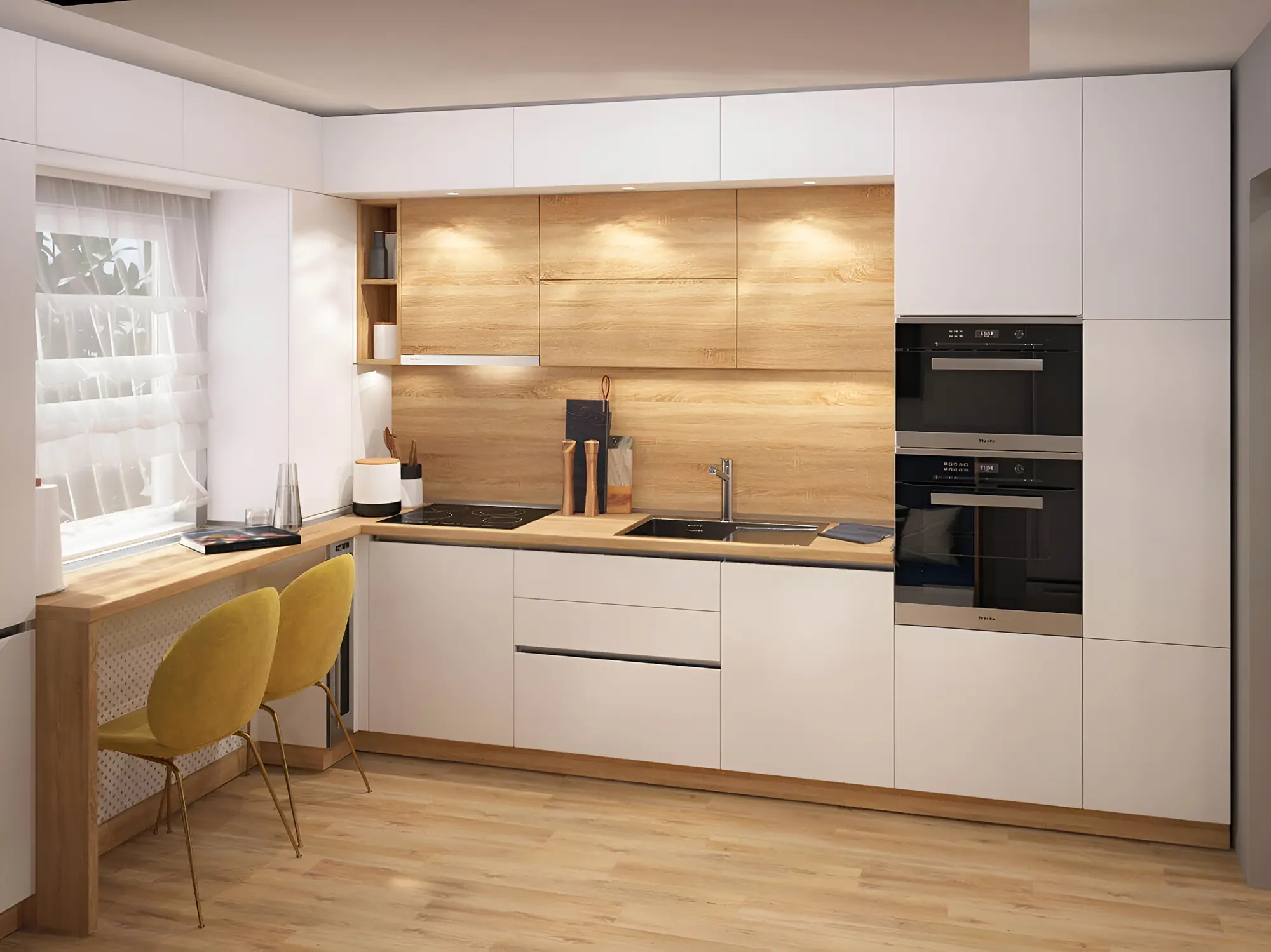 Кухня "Графит арт.12" мдф