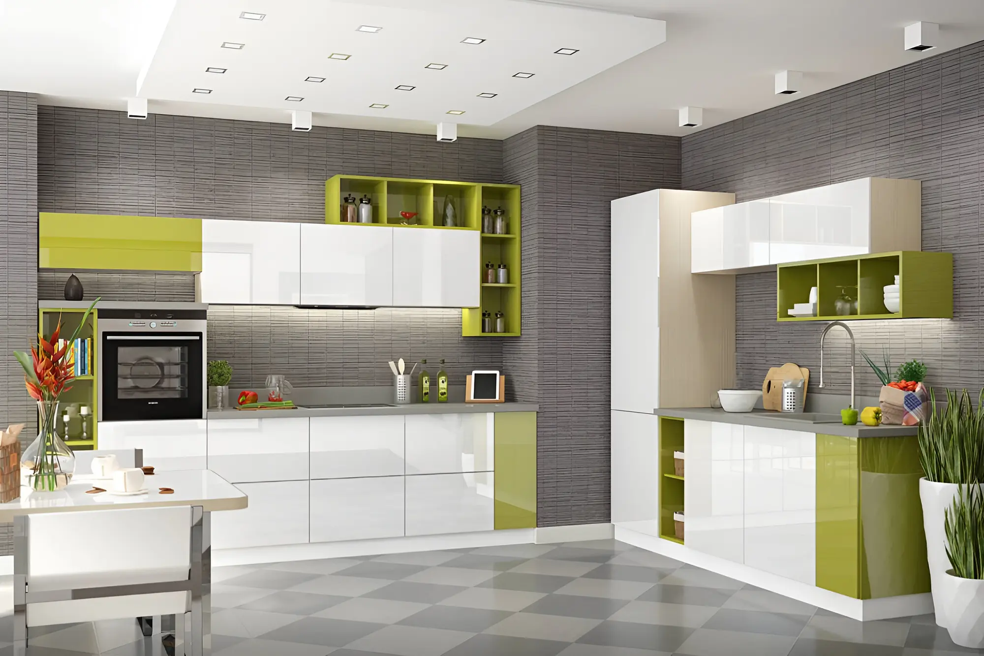 Кухня "Фиалка арт.10" мдф глянец