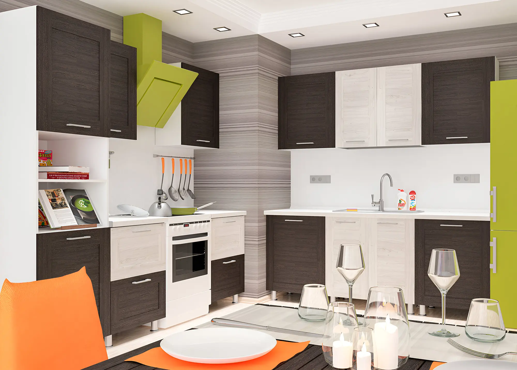 Кухня "Норма арт.3" мдф матовый