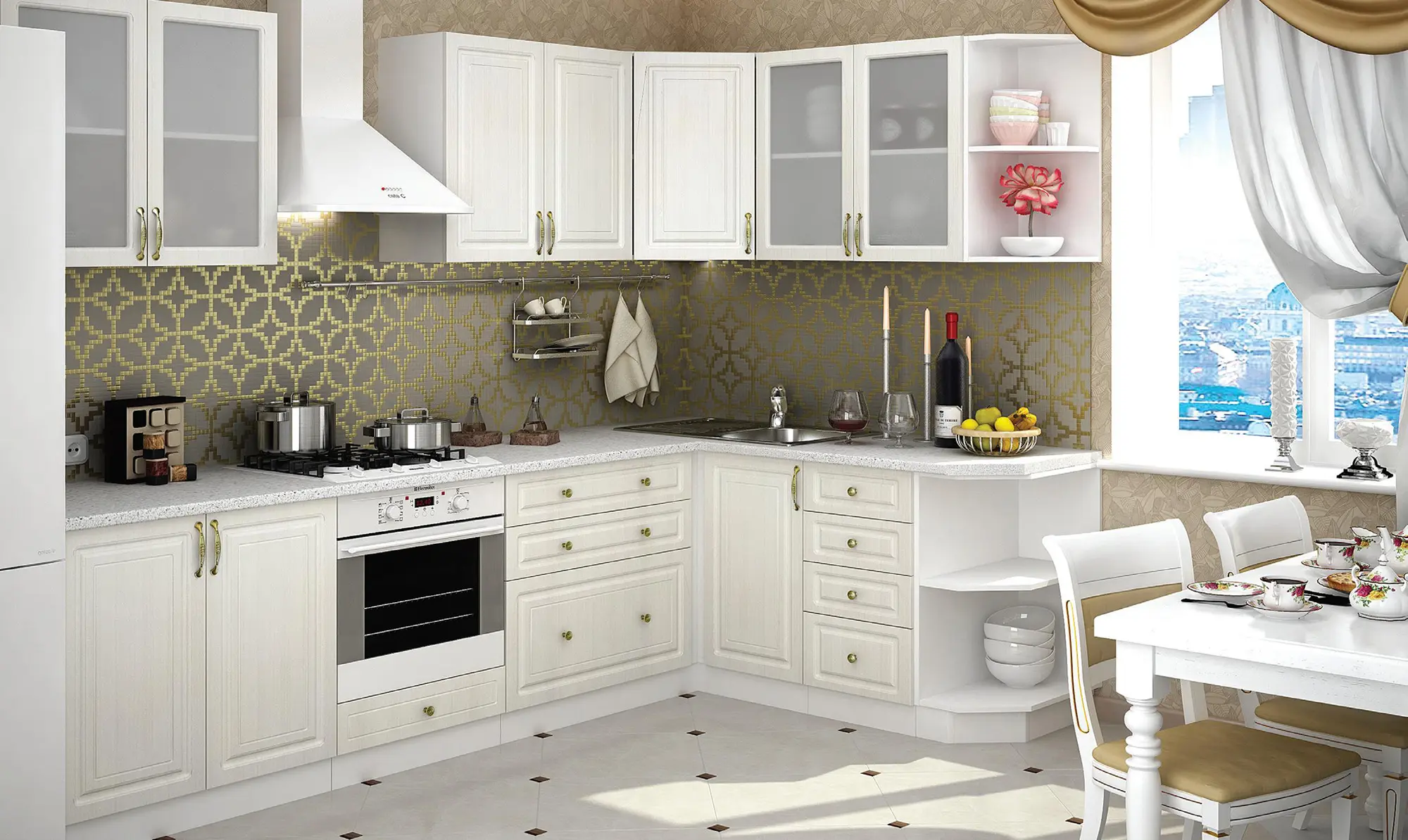 Кухня "Жанет арт.2" мдф матовый