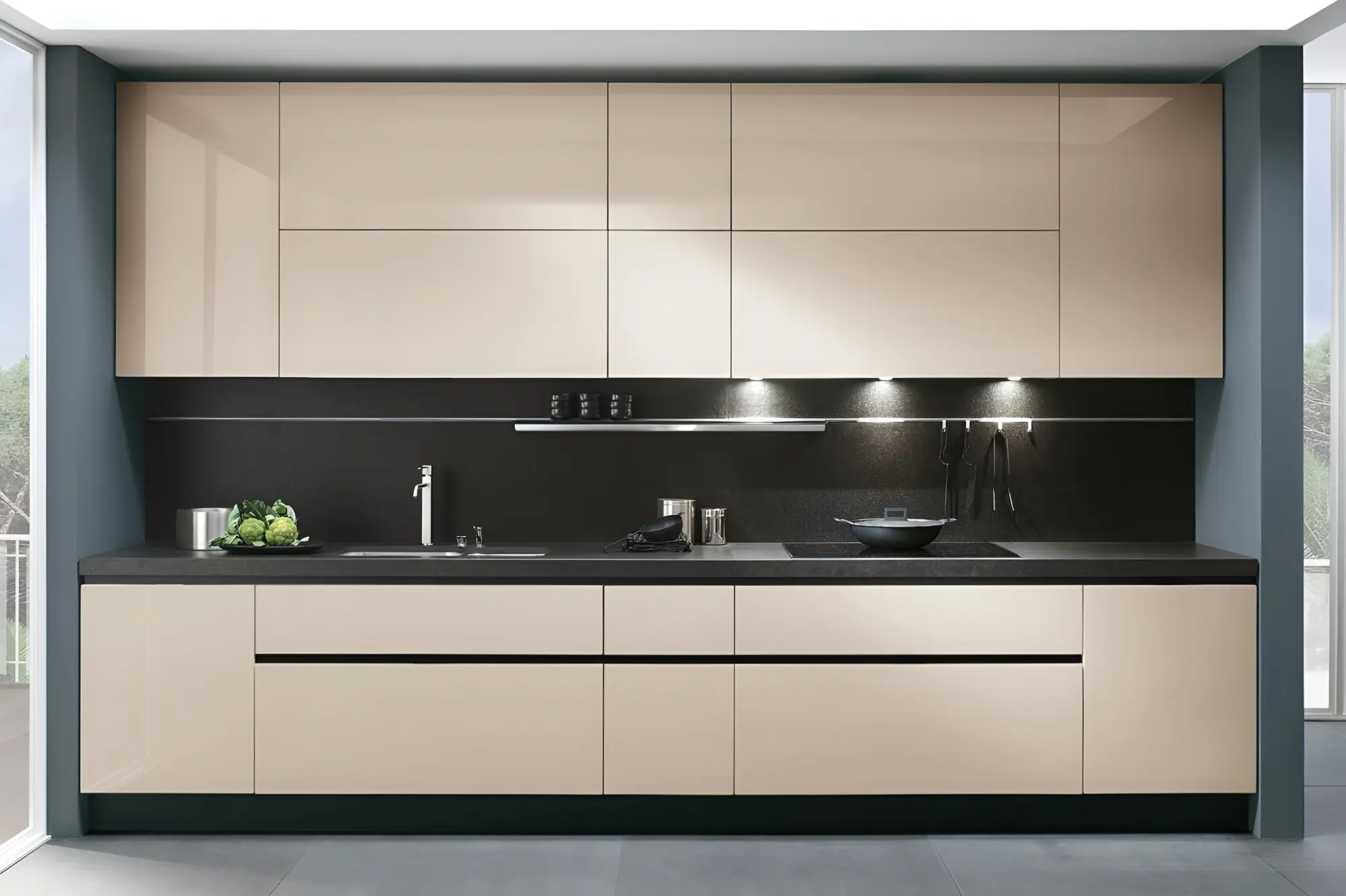 Кухня "Лабрина", МДФ суперматовый профиль Gola