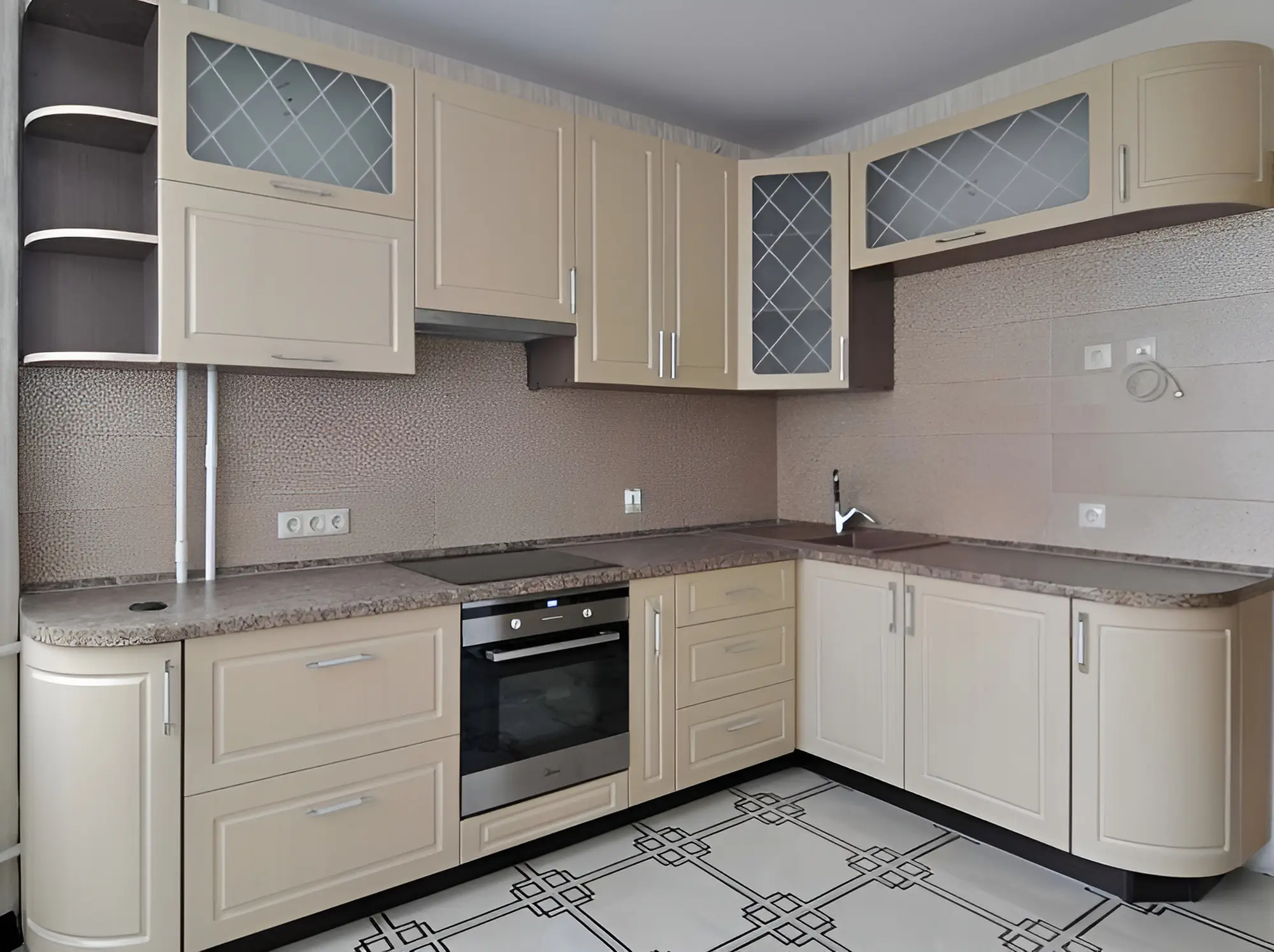 Кухня "Аламбра арт.6" мдф