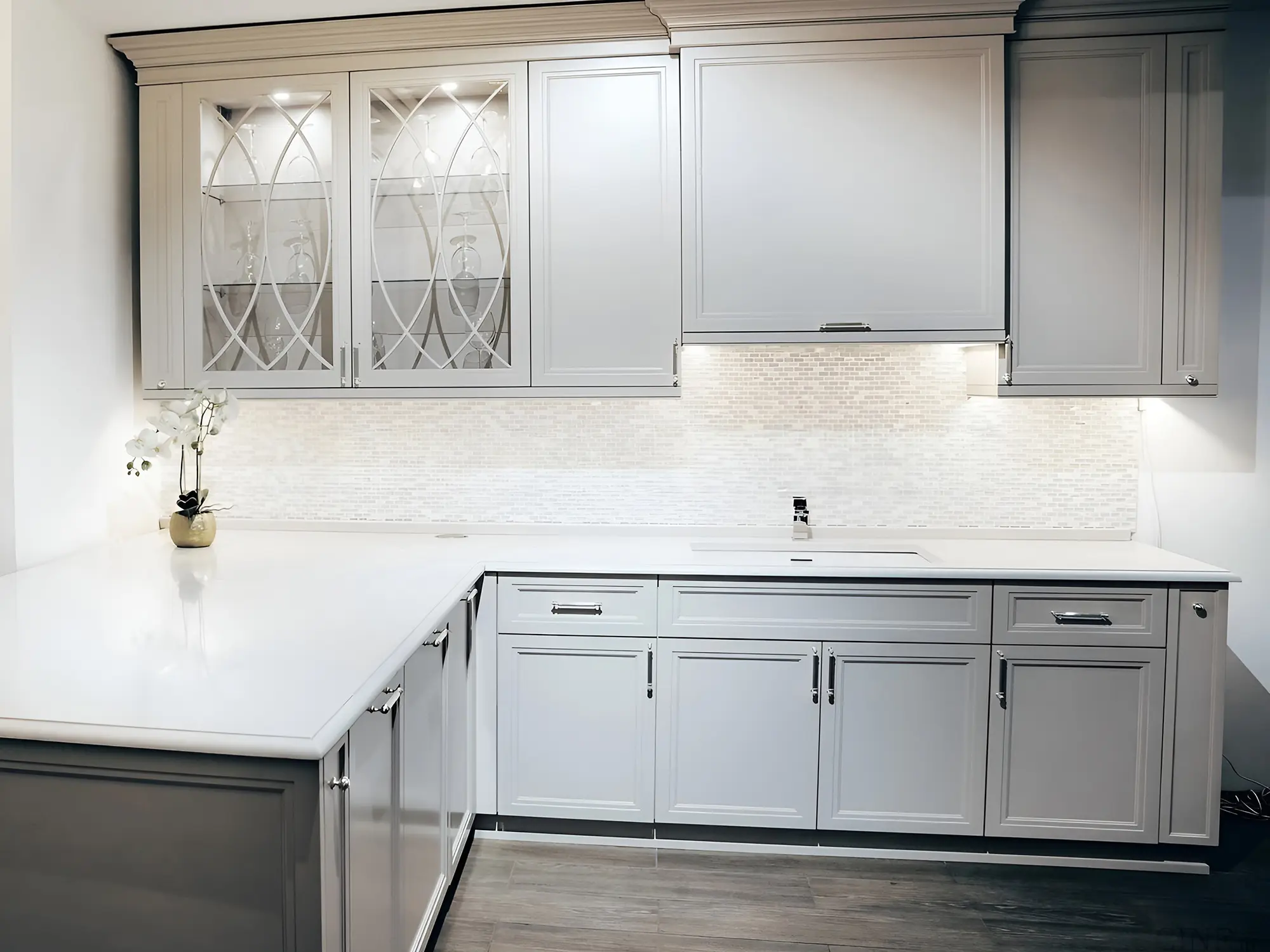 Кухня "Мегги арт.2" Эмаль матовая