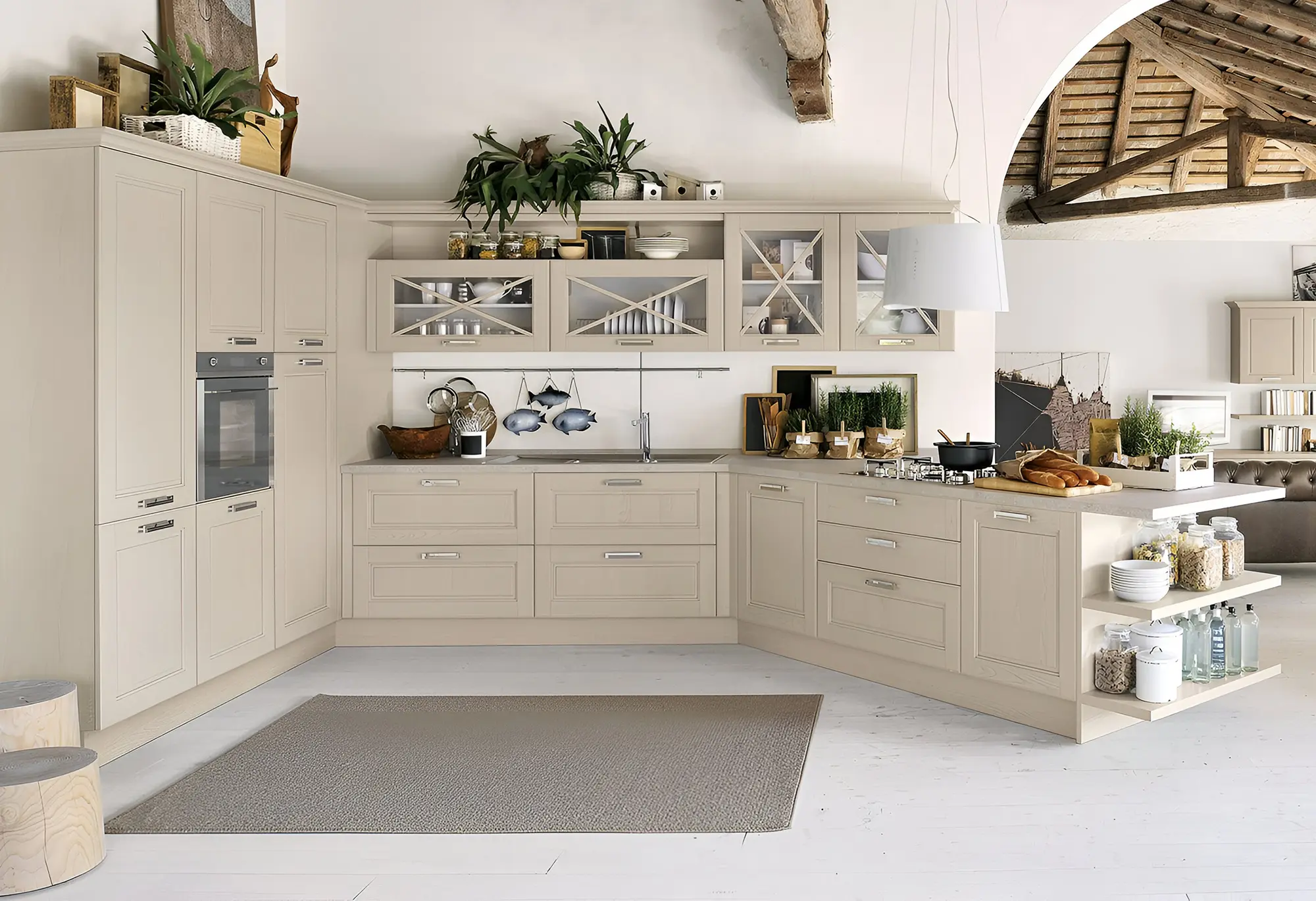 Кухня "Ольга арт.7" Эмаль матовая