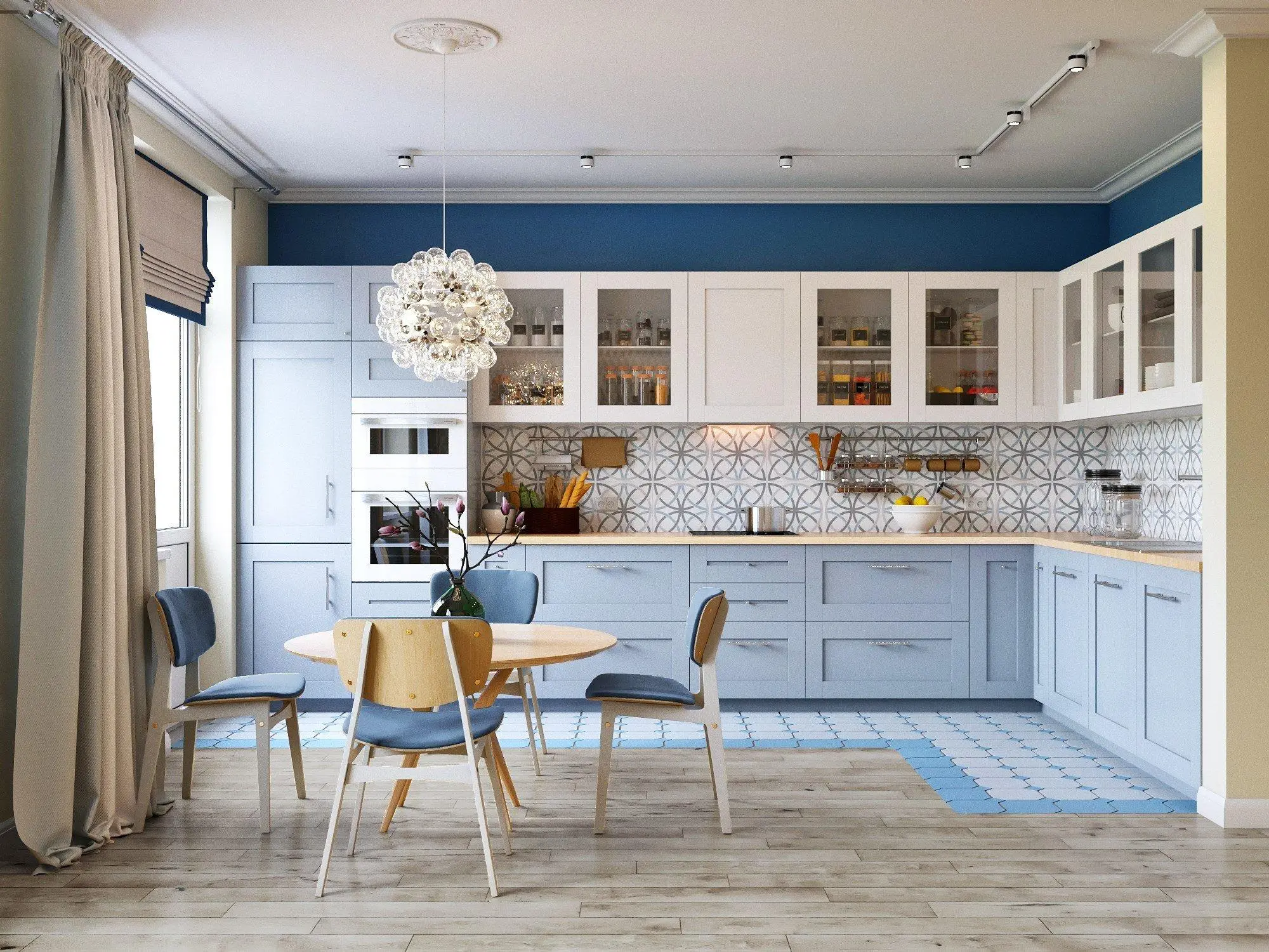 Кухня "Виолла арт.13" эмаль