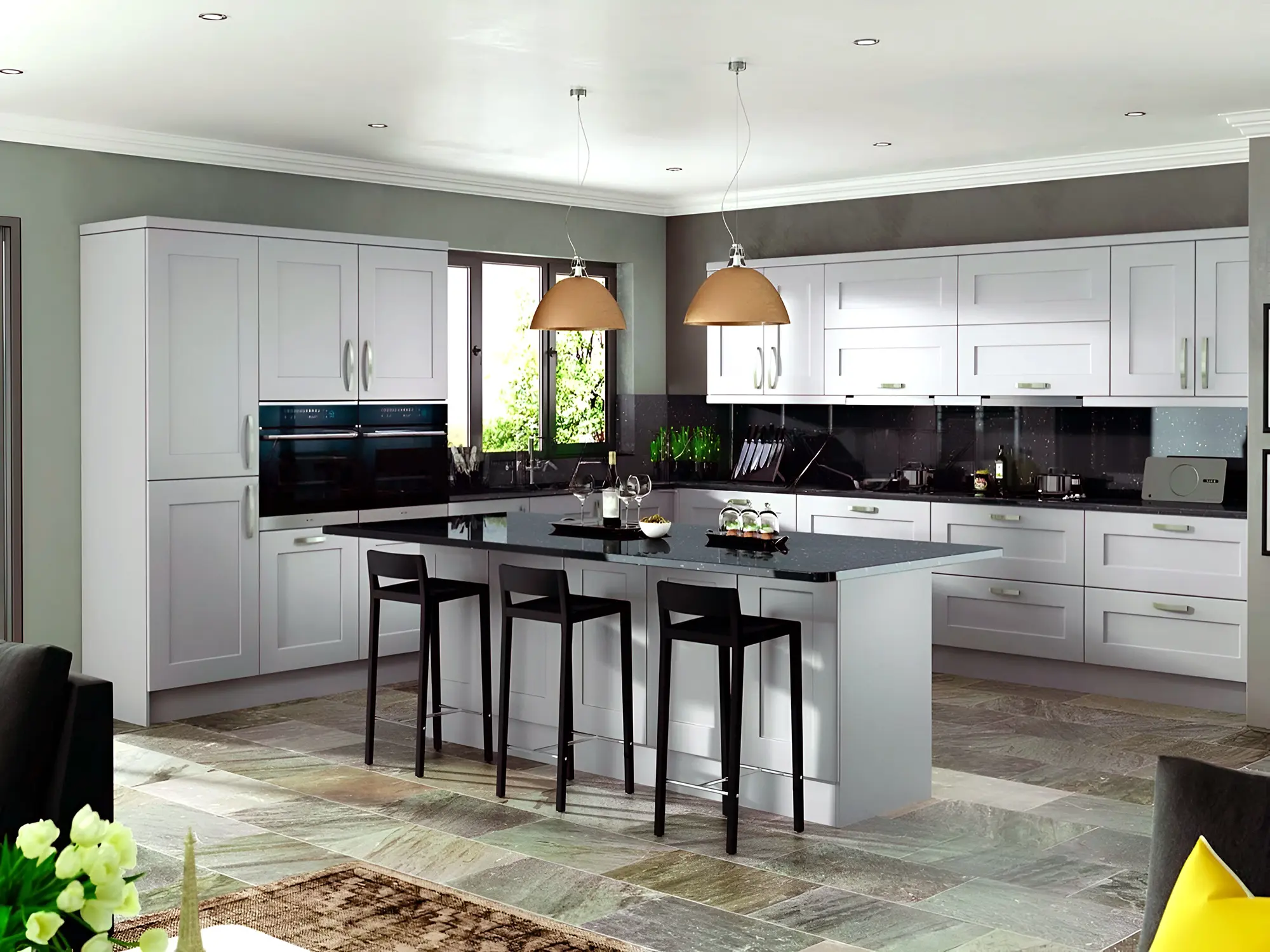 Кухня "Ева арт.14" эмаль матовая