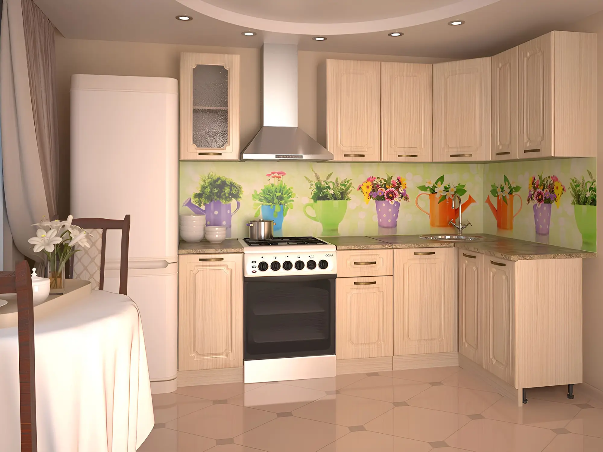 Кухня "Ненси арт.25" мдф матовый