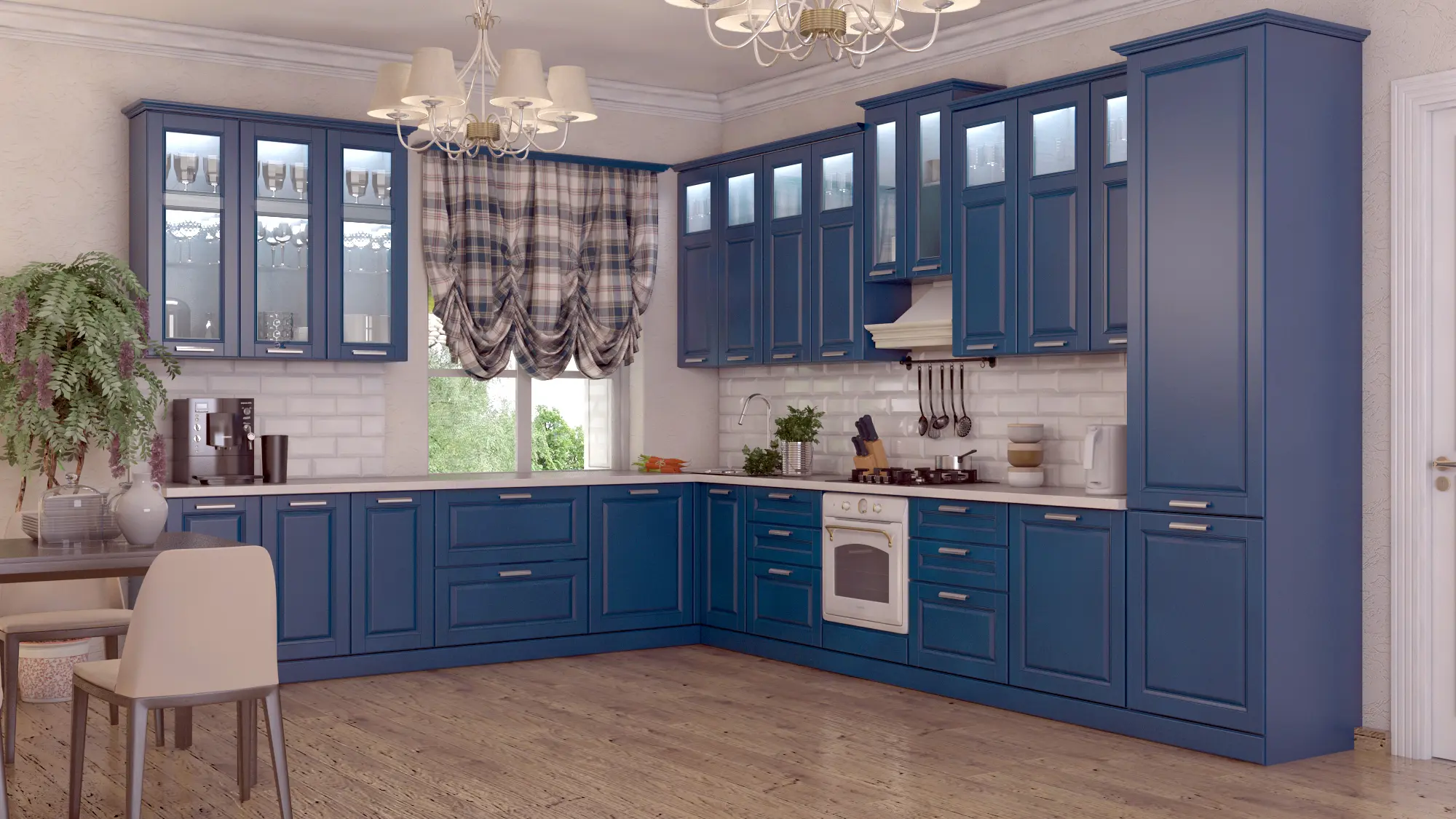 Кухня "Фиалка арт.13" мдф матовый