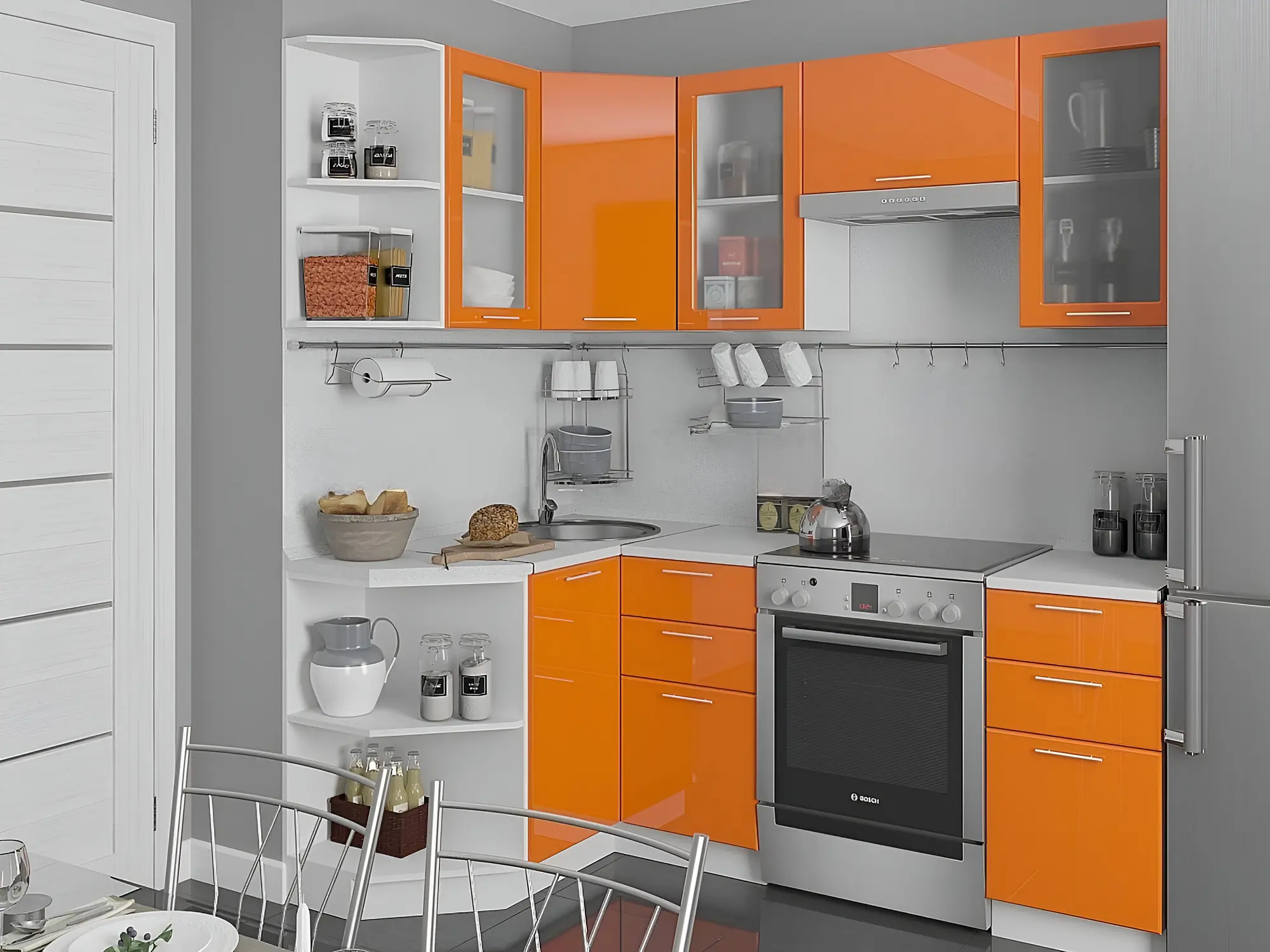 Кухня "Амелия арт.17" мдф глянец